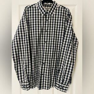 EXPRESS fitted Men’s Long sleeve, button front shirt 🆕 🍃 Sz:XL  B& W